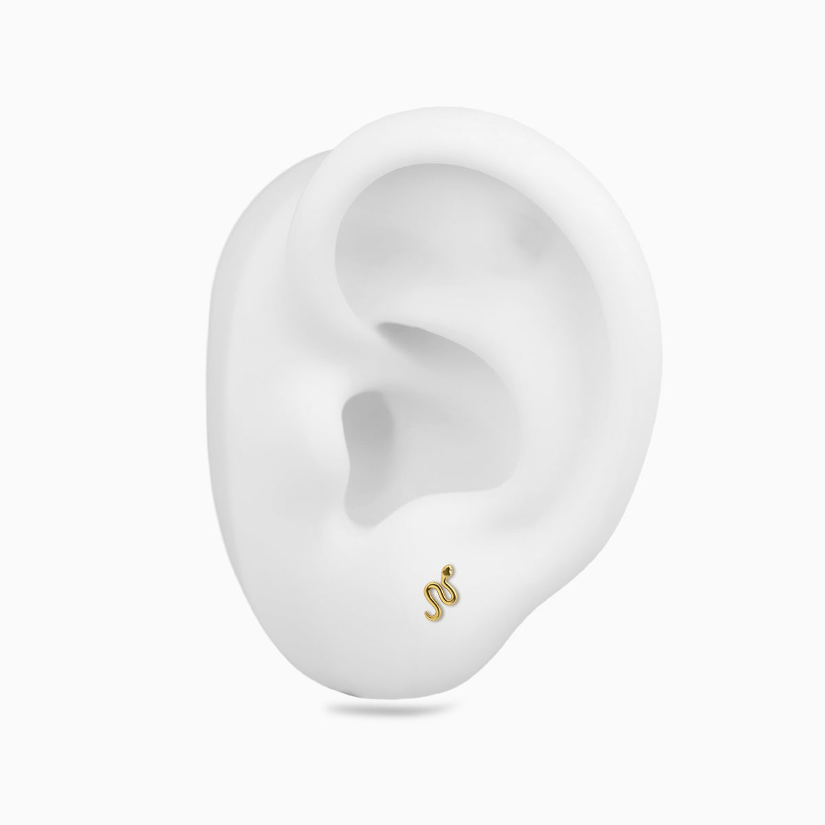 18Kt Gold PVD Titanium Threadless Snake Top