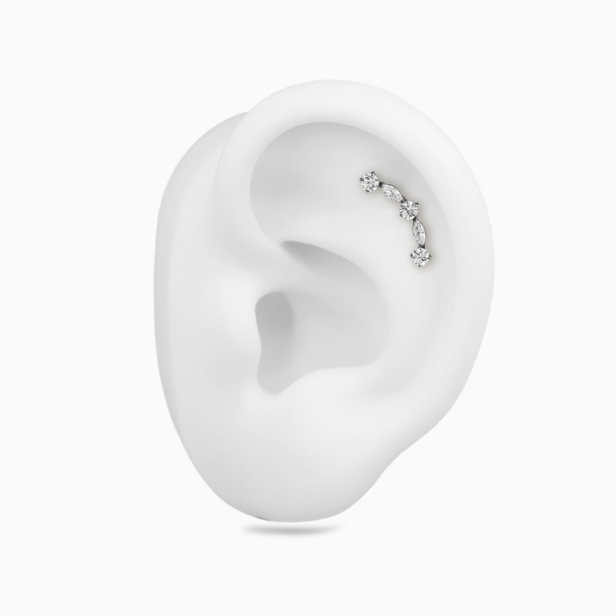 Titanium Threadless Curved Cluster Top