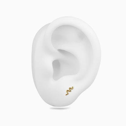 18Kt Gold PVD Titanium Threadless Snake Top