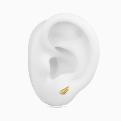 18Kt Gold PVD Titanium Threadless Leaf Top
