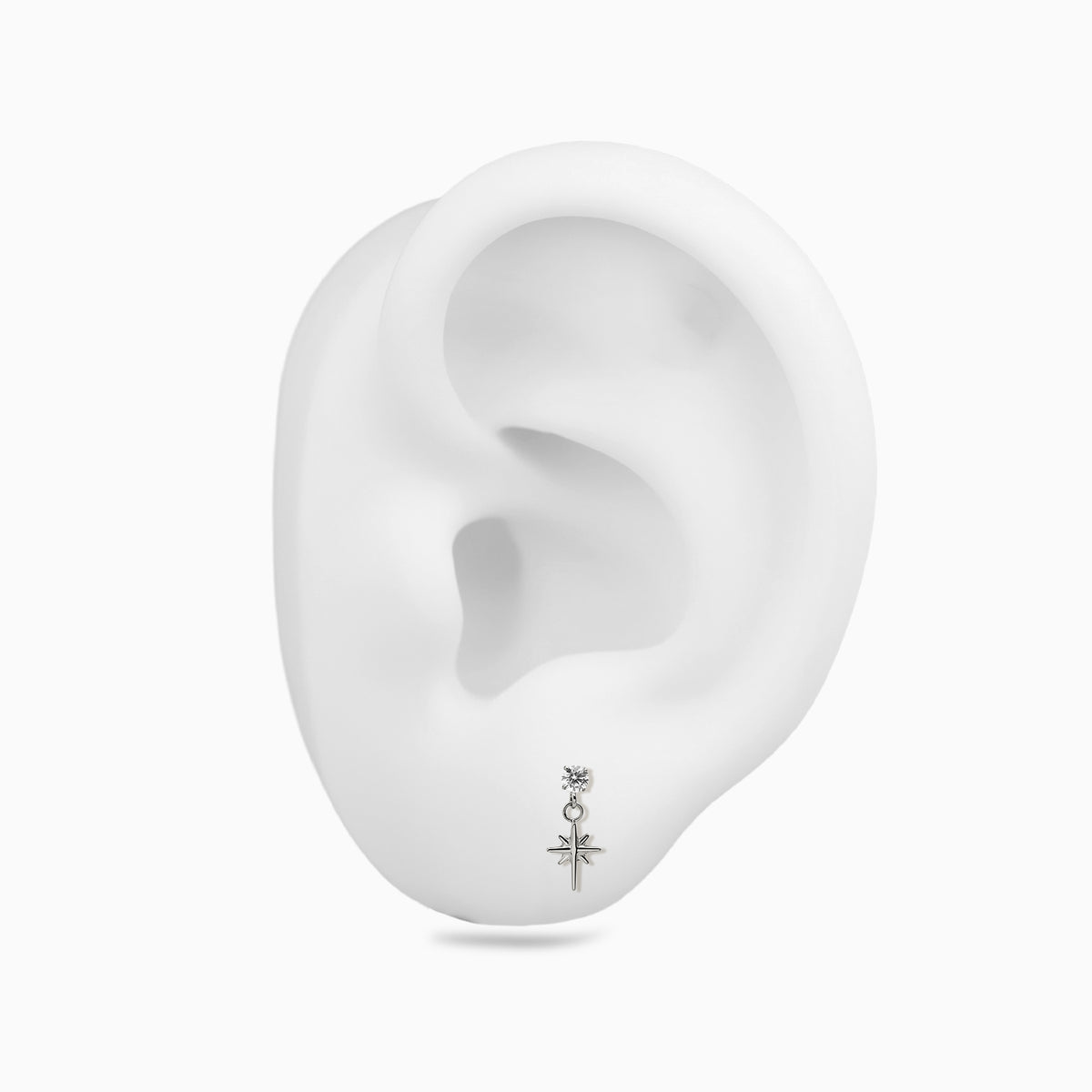 Titanium Threadless Dangle North Star Top