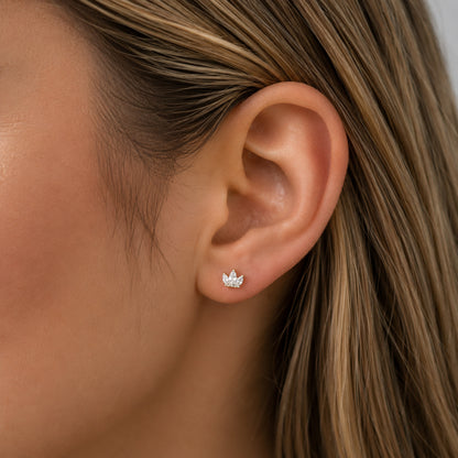 Titanium Marquise Crown Cluster Prong Set Gem Top