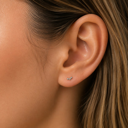 Titanium Threadless Triple Bead Cluster Top