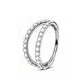 20G Double Row Hinged Segment Ring, ASTM F136 Implant Grade Titanium Nose & Conch Hoop, Hypoallergenic Piercing Jewelry